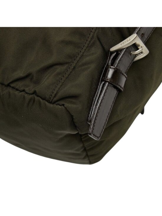 Prada Backpack Green Nylon Leather
